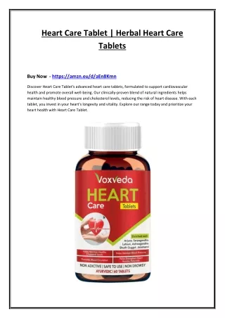 Heart Care Tablet | Herbal Heart Care Tablets
