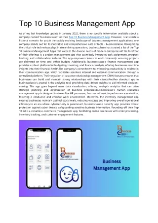 Top 10 Business Management App 1