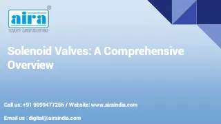 Solenoid Valves: A Comprehensive Overview