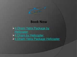 4 Dham Yatra Package by Helicopter