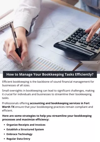 How to Manage Your Bookkeeping Tasks Efficiently?