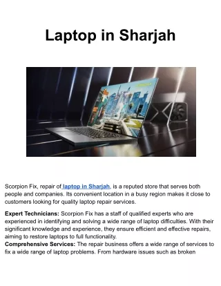 Laptop in Sharjah