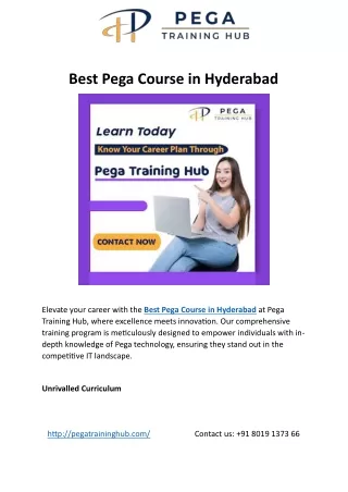 Best Pega Course in Hyderabad