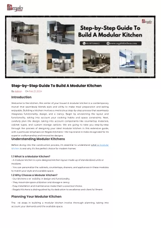 Step-by-Step Guide To Build A Modular Kitchen