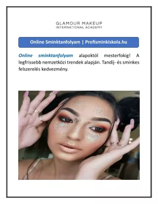 Online Sminktanfolyam  Profisminkiskola.hu