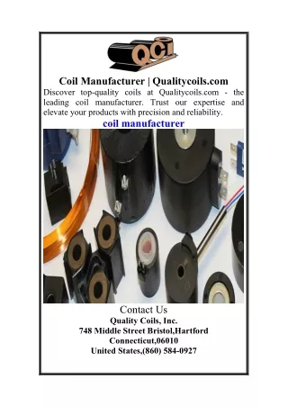 Coil Manufacturer Qualitycoils.com