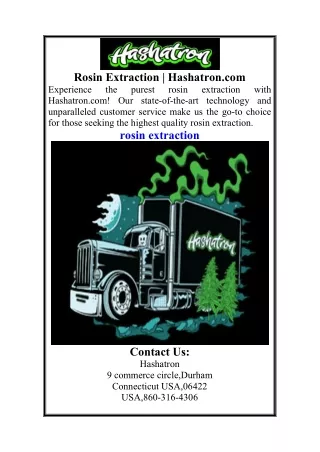 Rosin Extraction | Hashatron.com