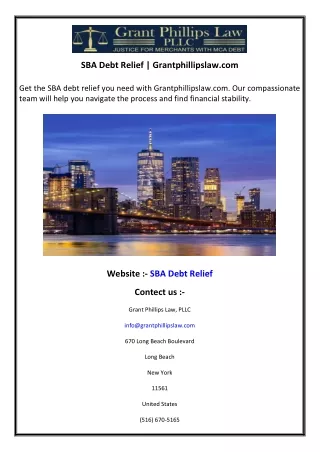 SBA Debt Relief  Grantphillipslaw.com