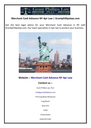 Merchant Cash Advance NY Apr Law  Grantphillipslaw.com