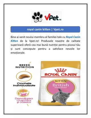 royal canin kitten Vpet.ro