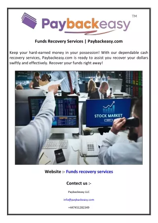 Funds Recovery Services  Paybackeasy.com 1