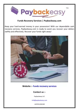 Funds Recovery Services  Paybackeasy.com 2