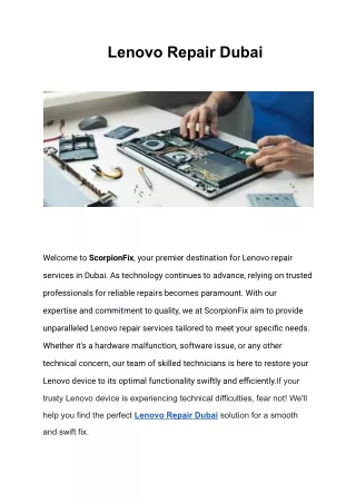 lenovo repair dubai