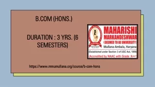 B.COM (HONS.) Course