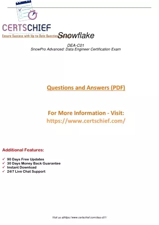 Elevate Your Career DEA-C01 SnowPro Advanced Data Engineer Certification Exam Mastery