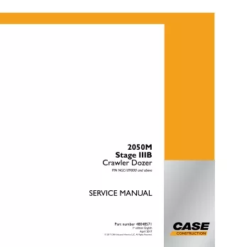 CASE 2050M Stage IIIB Crawler Dozer Service Repair Manual (PIN NGC109000 and above)