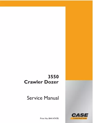 CASE 3550 Crawler Dozer Service Repair Manual