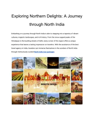 Exploring Northern Delights_ A Journey through North India