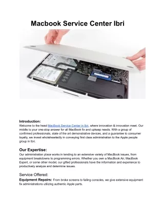 Macbook Service Center Ibri