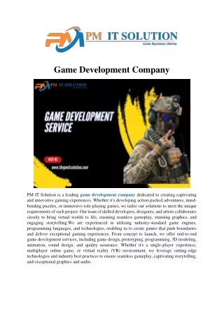 Game Development Company