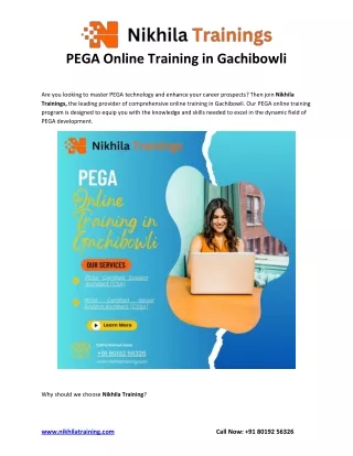 PEGA Online Training in Gachibowli