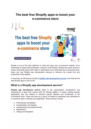 Must-Have Free Shopify Apps for Your E-commerce Store!