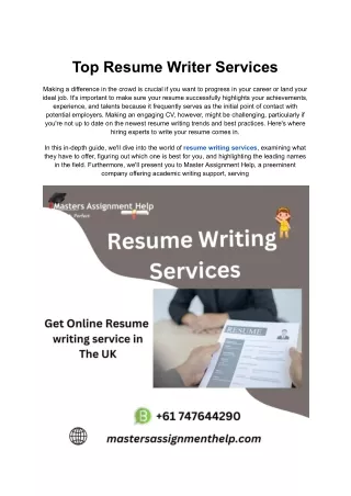 _Top Resume Writer Services