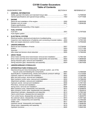 CASE CX180 CRAWLER EXCAVATOR Service Repair Manual