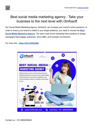 Best Social Media Marketing Agency - i3infosoft