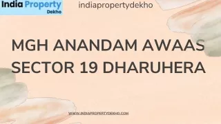 DDJAY Residential plots in Dharuhera MGH Anandam Awaas