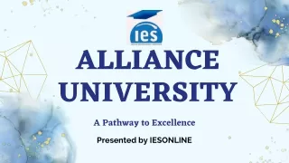 Exploring Alliance University A Pathway to Excellence