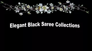 Elegent Black Saree Collection