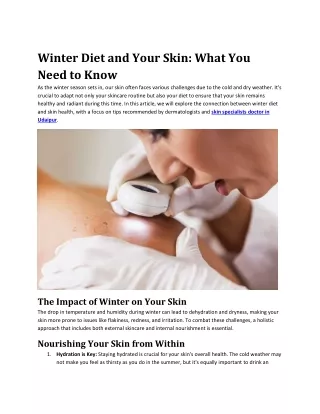 Winter Diet and Your Skin
