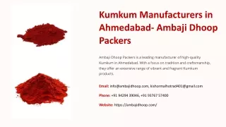 Kumkum Powder Manufacturers, Kumkum Wholesale Supplier, Kumkum Wholesaler in Ind