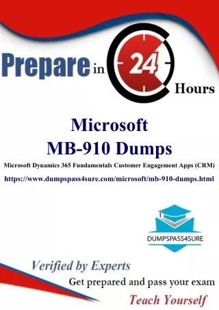 Microsoft MB-910 Study Material: DumpsPass4Sure 20% Off Offer!