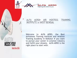 ALFA AERO- AIR HOSTESS TRAINING INSTITUTE in WEST BENGAL