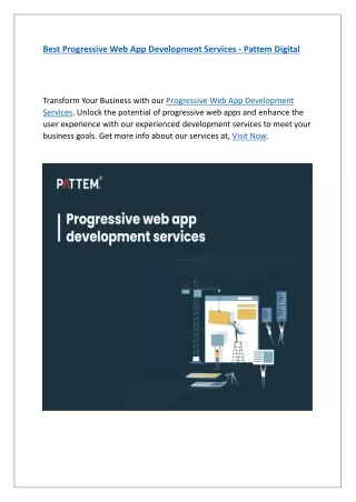 Best Progressive Web App Development Services - Pattem Digital