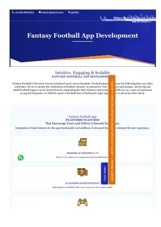 Best Fantasy Football Game App Development Company