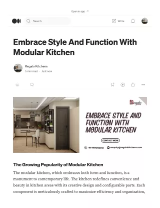 Embrace Style And Function With Modular Kitchen