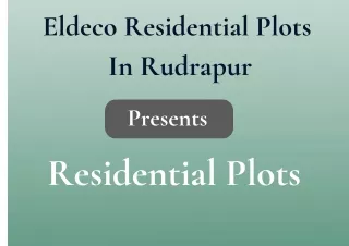 Eldeco Plots Rudrapur - Brochure