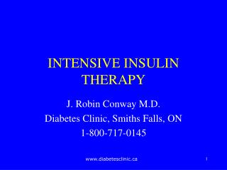 INTENSIVE INSULIN THERAPY