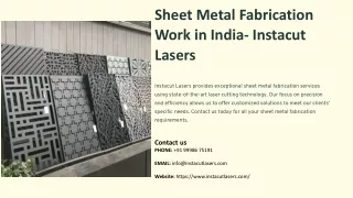 Sheet Metal Fabrication Work in Ahmedabad, Sheet Metal Fabrication Work in Gujar