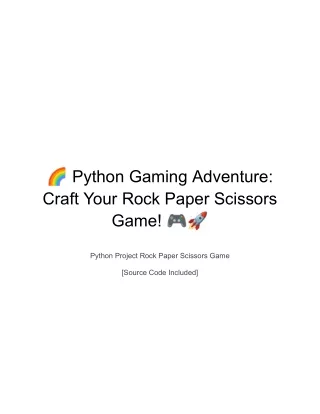 Python Rock Paper Scissors Game