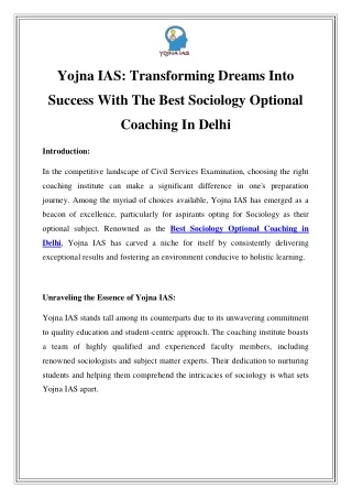 Best Sociology Optional Coaching in Delhi Call-8595390705