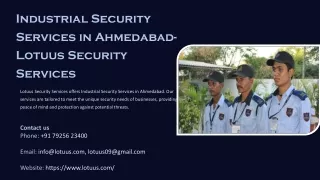 Industrial Guard Supplier in Ahmedabad, Industrial Security Services in Ahmedaba