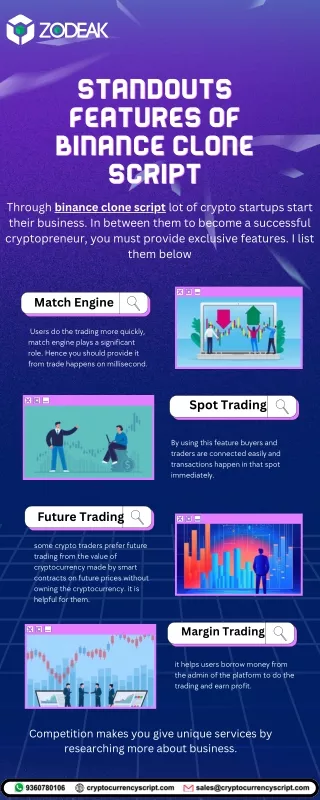 Standouts Features of binance clone script