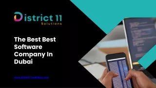 The Best Software Company In Dubai - District11 Solutions