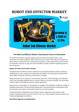 ROBOT END EFFECTOR MARKET