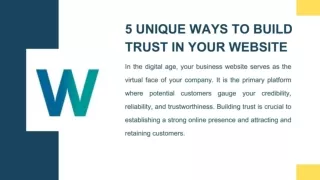 5 Unique Ways to Build Trust in Your Website