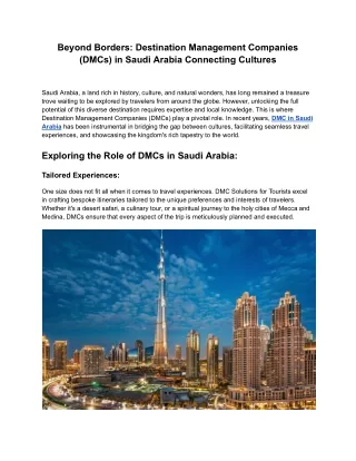 Beyond Borders_ Destination Management Companies (DMCs) in Saudi Arabia Connecting Cultures
